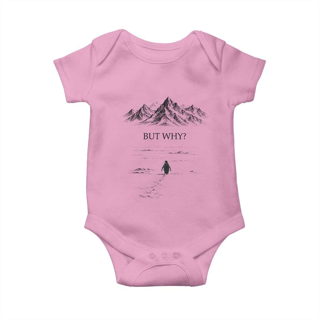 The Nihilist Penguin But Why Meme Baby Onesie Existential Moody Quiet Thinkers