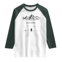 The Nihilist Penguin But Why Meme Raglan Shirt Existential Moody Quiet Thinkers