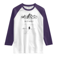 The Nihilist Penguin But Why Meme Raglan Shirt Existential Moody Quiet Thinkers
