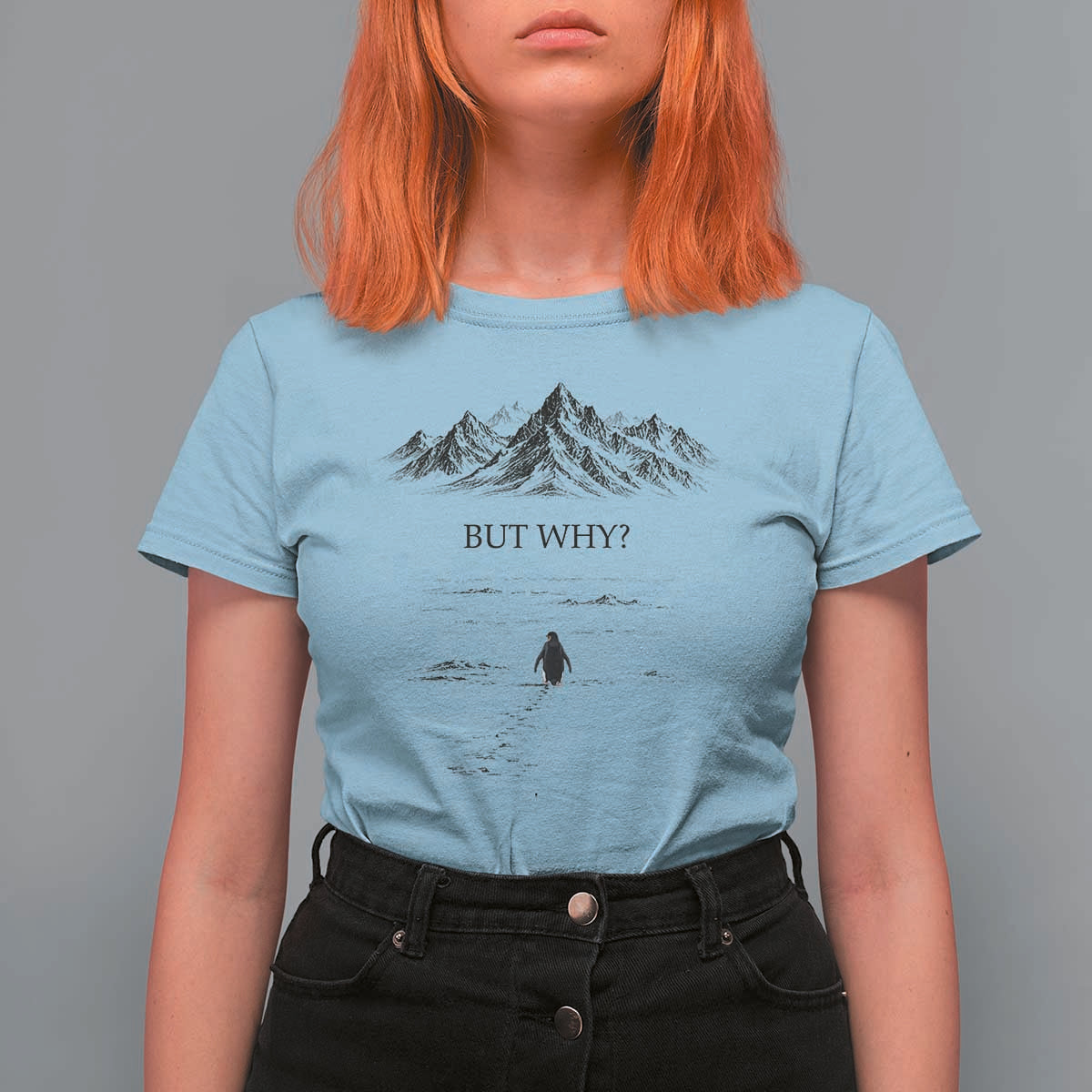 The Nihilist Penguin But Why Meme T Shirt For Women Existential Moody Quiet Thinkers
