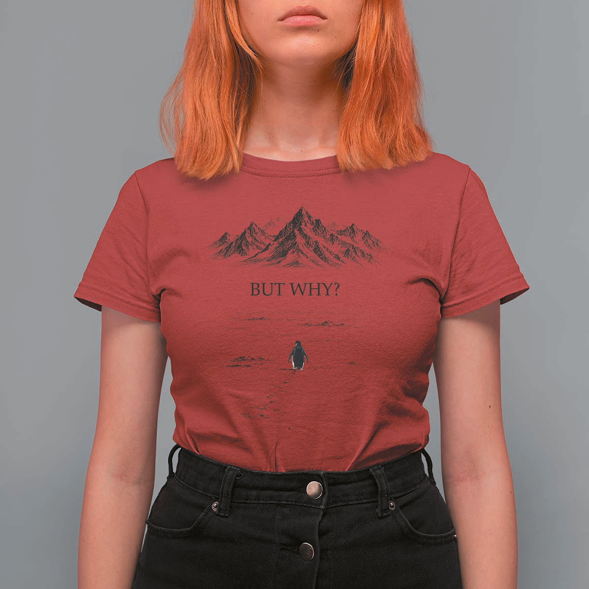 The Nihilist Penguin But Why Meme T Shirt For Women Existential Moody Quiet Thinkers