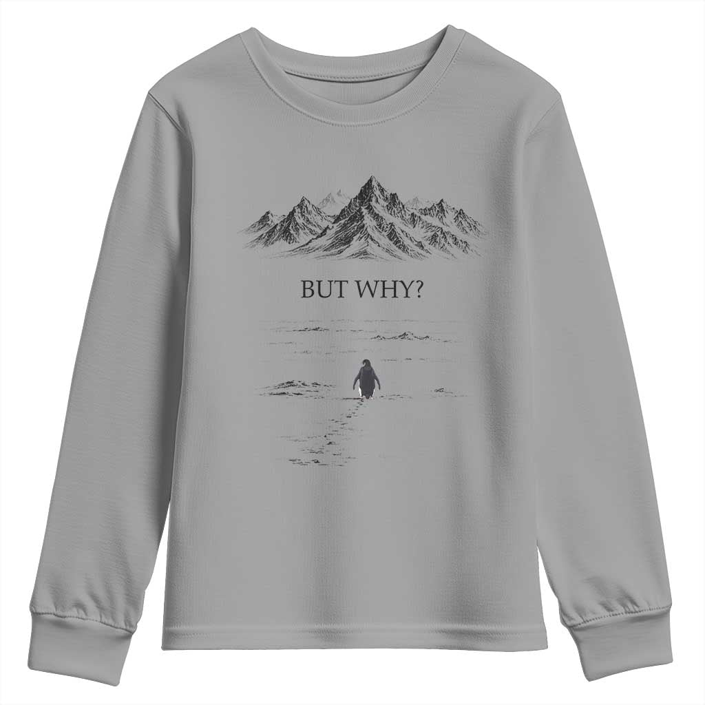 The Nihilist Penguin But Why Meme Youth Sweatshirt Existential Moody Quiet Thinkers