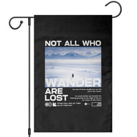 Not All Those Who Wander Are Lost Nihilist Penguin Garden Flag Existential Deep Emotional Meme Deep Thinkers