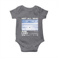 Not All Those Who Wander Are Lost Nihilist Penguin Baby Onesie Existential Deep Emotional Meme Deep Thinkers
