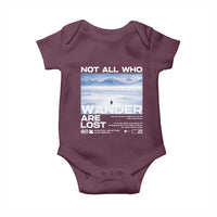 Not All Those Who Wander Are Lost Nihilist Penguin Baby Onesie Existential Deep Emotional Meme Deep Thinkers