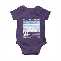Not All Those Who Wander Are Lost Nihilist Penguin Baby Onesie Existential Deep Emotional Meme Deep Thinkers