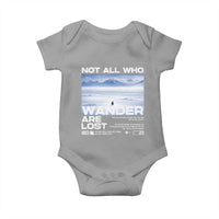 Not All Those Who Wander Are Lost Nihilist Penguin Baby Onesie Existential Deep Emotional Meme Deep Thinkers