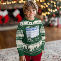 Not All Those Who Wander Are Lost Nihilist Penguin Ugly Christmas Sweater Existential Deep Emotional Meme Deep Thinkers