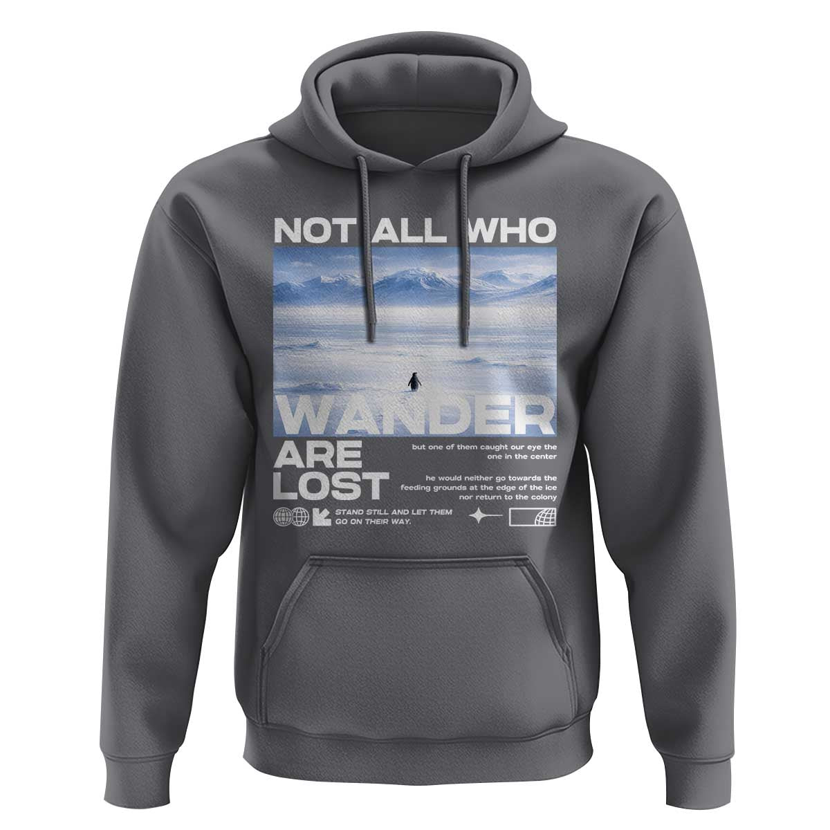 Not All Those Who Wander Are Lost Nihilist Penguin Hoodie Existential Deep Emotional Meme Deep Thinkers