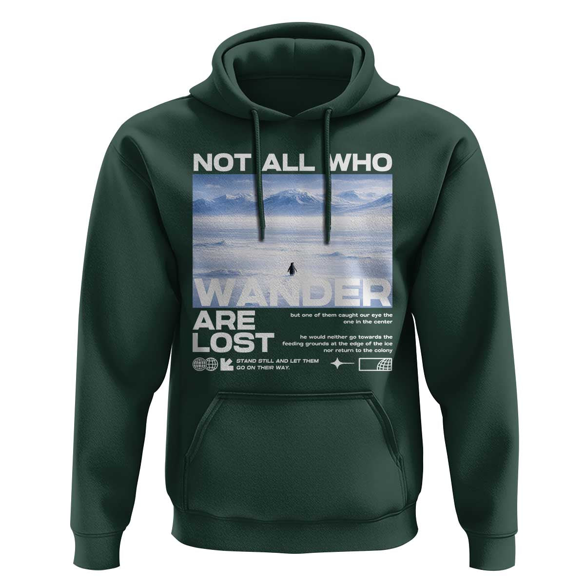 Not All Those Who Wander Are Lost Nihilist Penguin Hoodie Existential Deep Emotional Meme Deep Thinkers