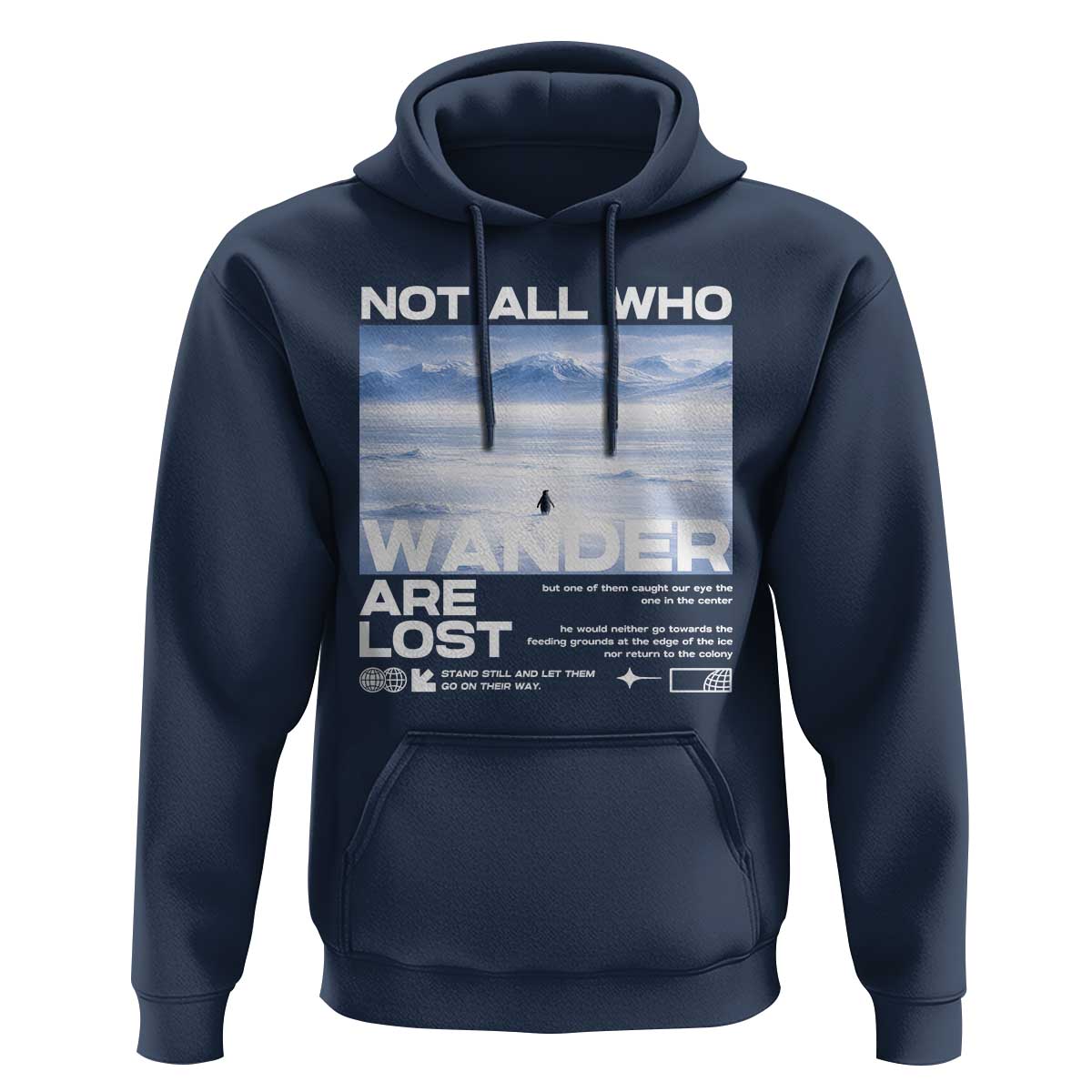 Not All Those Who Wander Are Lost Nihilist Penguin Hoodie Existential Deep Emotional Meme Deep Thinkers