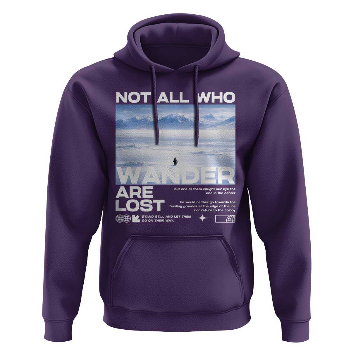 Not All Those Who Wander Are Lost Nihilist Penguin Hoodie Existential Deep Emotional Meme Deep Thinkers