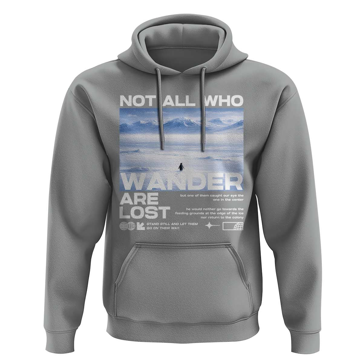 Not All Those Who Wander Are Lost Nihilist Penguin Hoodie Existential Deep Emotional Meme Deep Thinkers