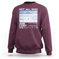 Not All Those Who Wander Are Lost Nihilist Penguin Sweatshirt Existential Deep Emotional Meme Deep Thinkers