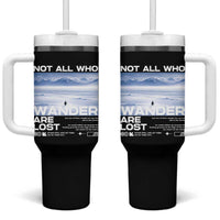 Not All Those Who Wander Are Lost Nihilist Penguin Tumbler With Handle Existential Deep Emotional Meme Deep Thinkers