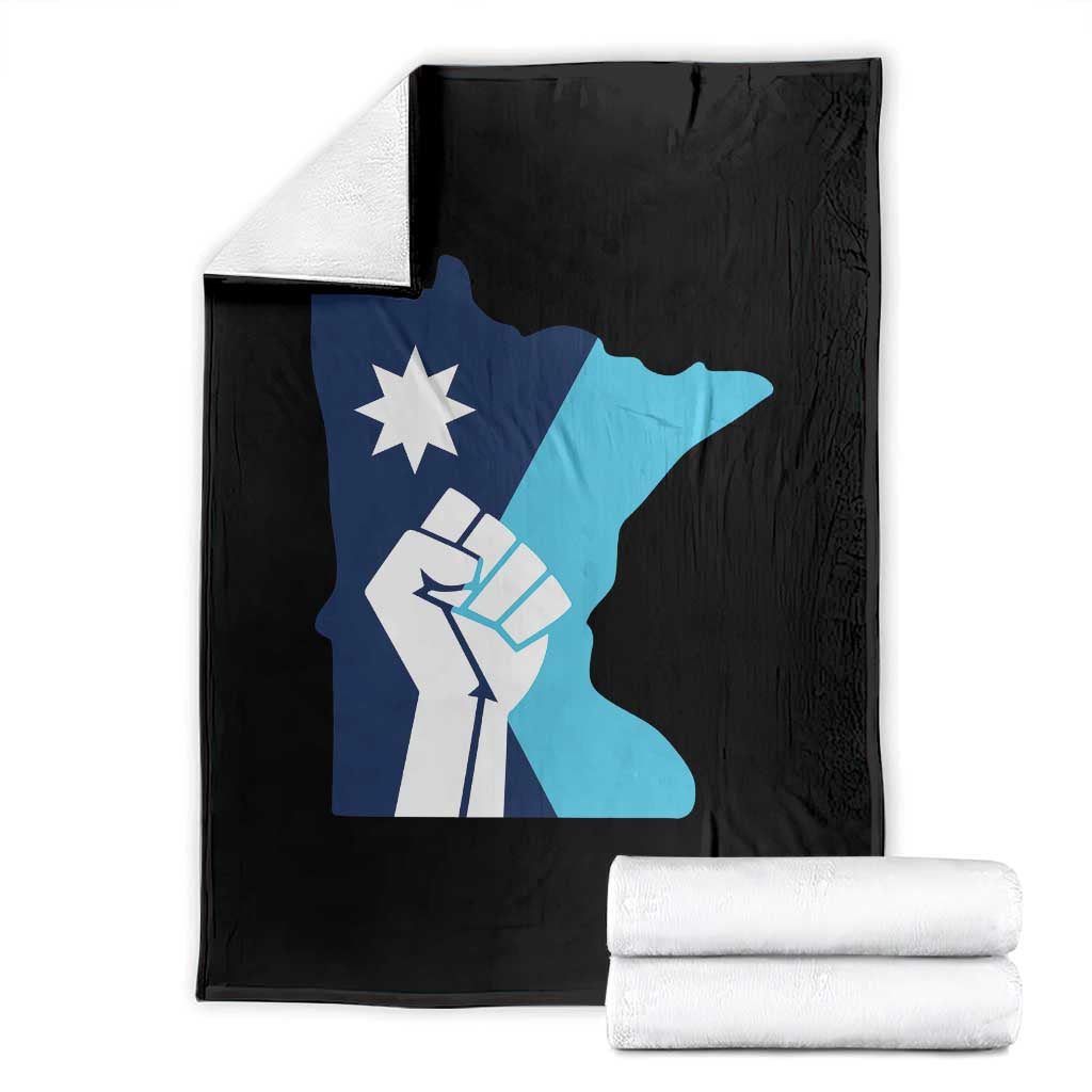 Minnesota Strong Fist Power Graphic Throw Blanket Social Justice Solidarity