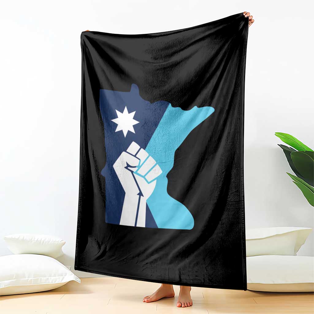 Minnesota Strong Fist Power Graphic Throw Blanket Social Justice Solidarity