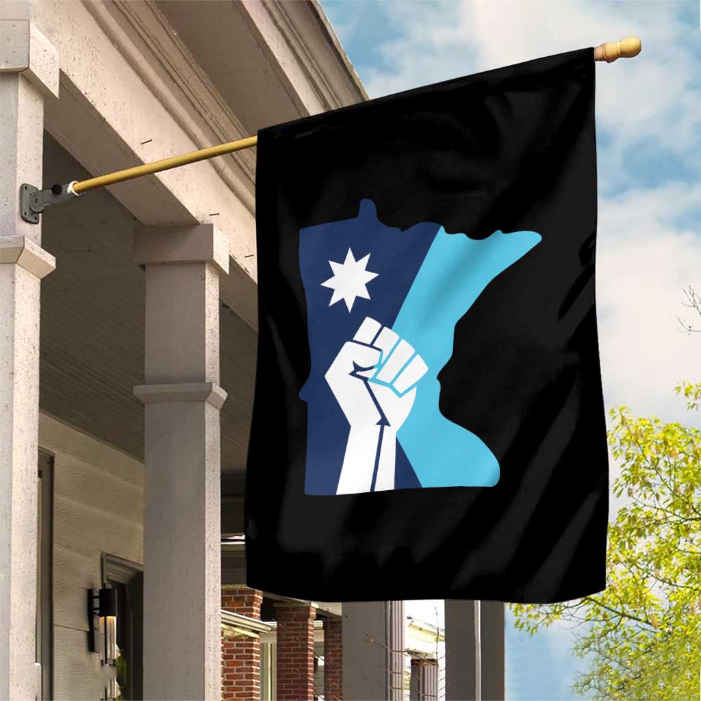 Minnesota Strong Fist Power Graphic Garden Flag Social Justice Solidarity