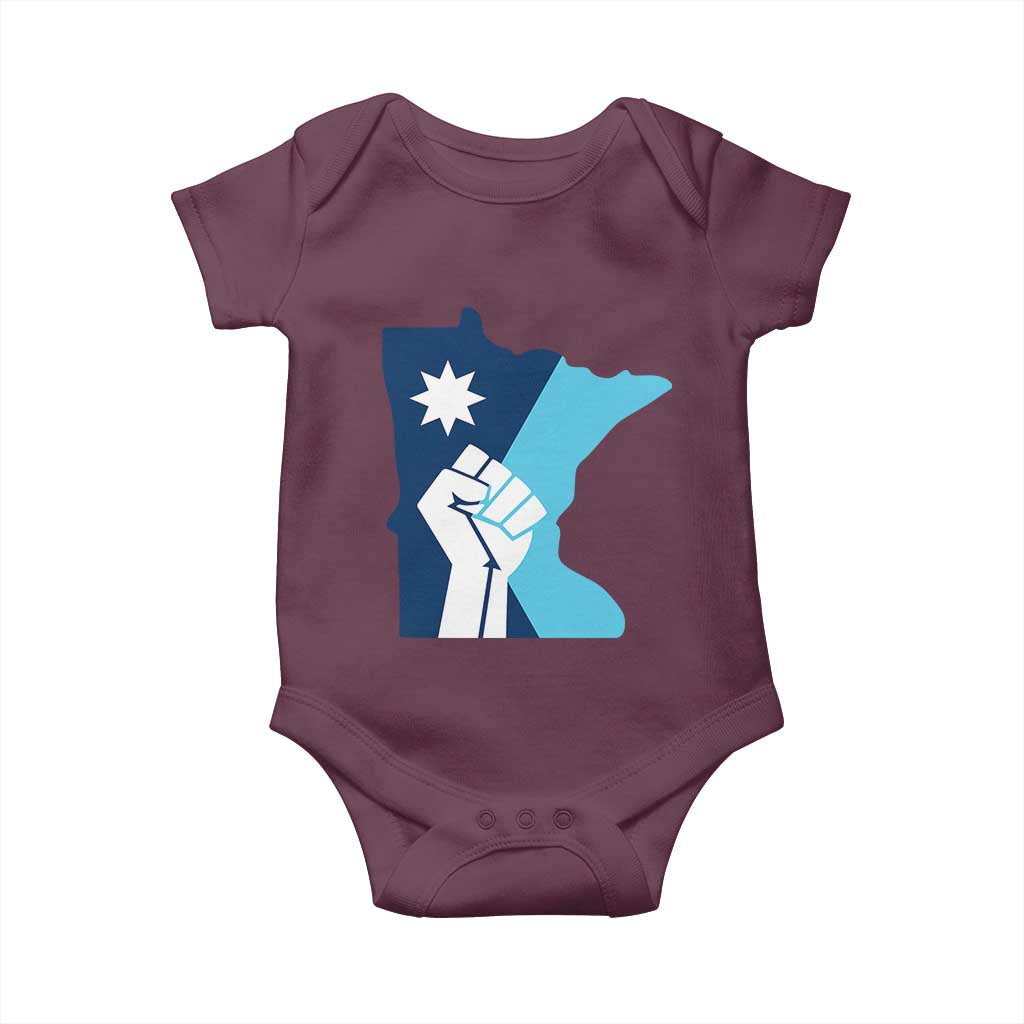 Minnesota Strong Fist Power Graphic Baby Onesie Social Justice Solidarity
