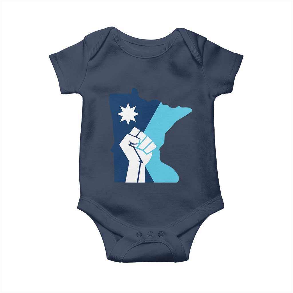 Minnesota Strong Fist Power Graphic Baby Onesie Social Justice Solidarity