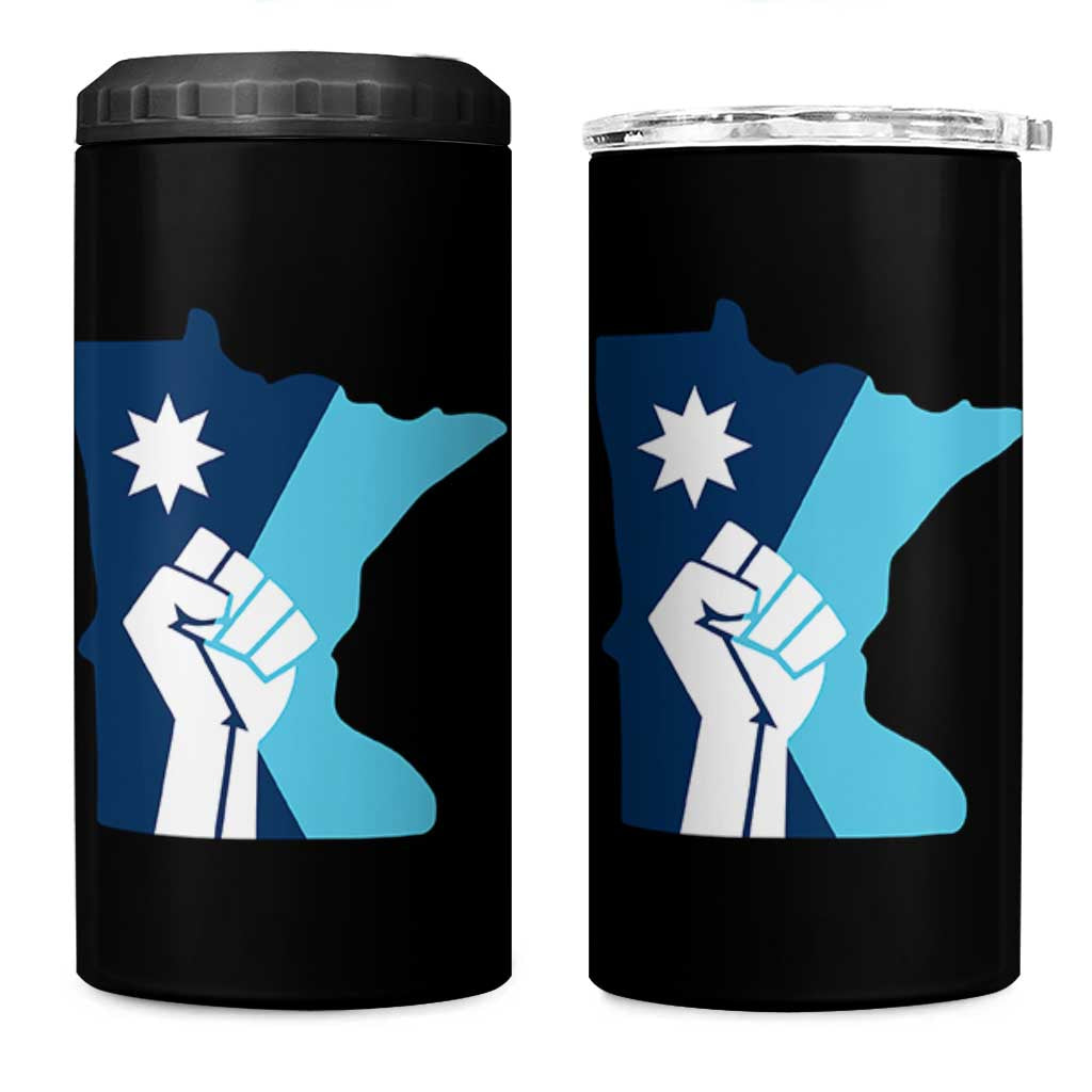 Minnesota Strong Fist Power Graphic 4 in 1 Can Cooler Tumbler Social Justice Solidarity