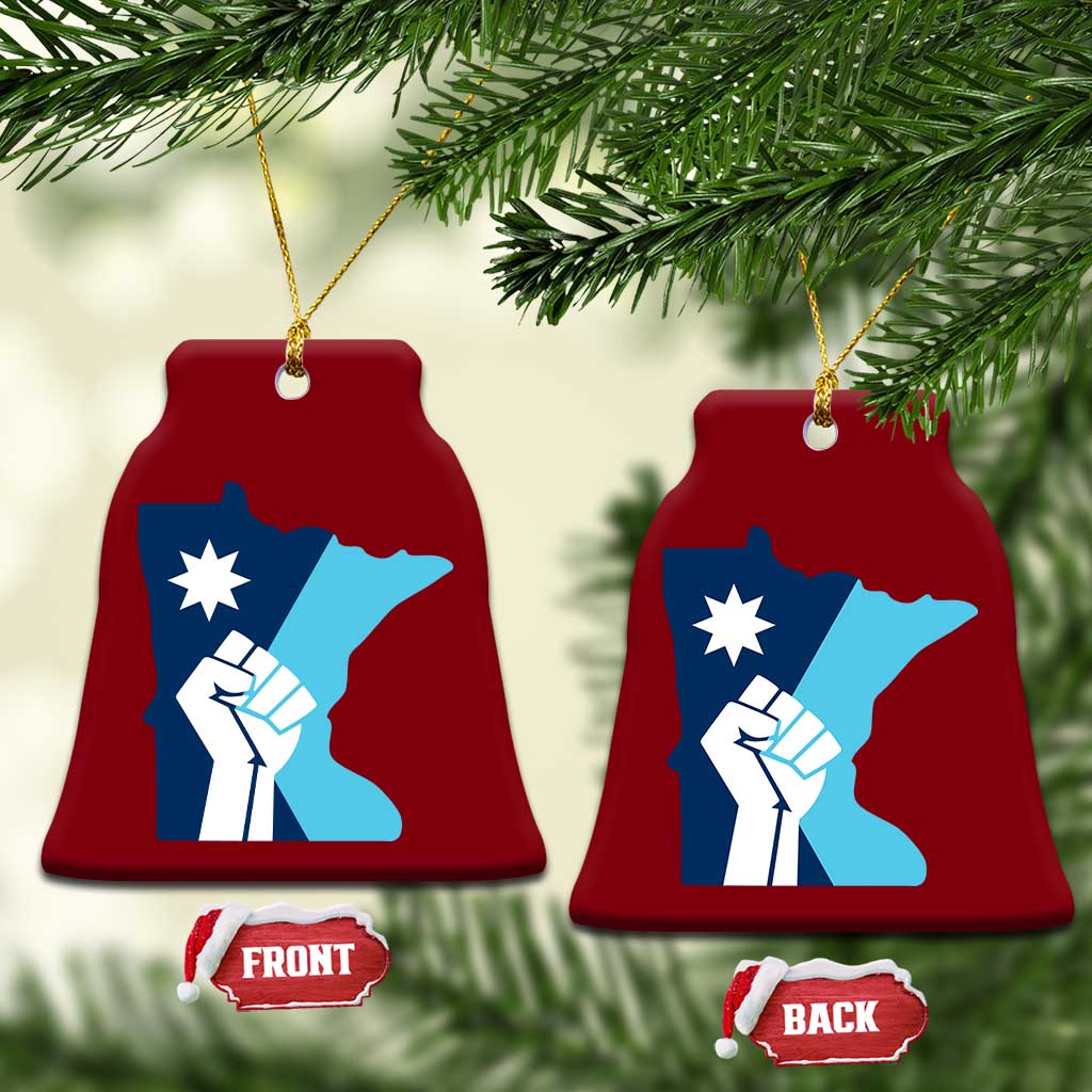 Minnesota Strong Fist Power Graphic Ceramic Ornament Social Justice Solidarity