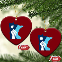 Minnesota Strong Fist Power Graphic Ceramic Ornament Social Justice Solidarity