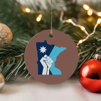 Minnesota Strong Fist Power Graphic Ceramic Ornament Social Justice Solidarity