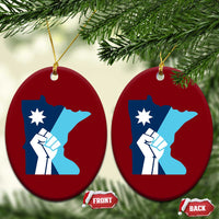 Minnesota Strong Fist Power Graphic Ceramic Ornament Social Justice Solidarity