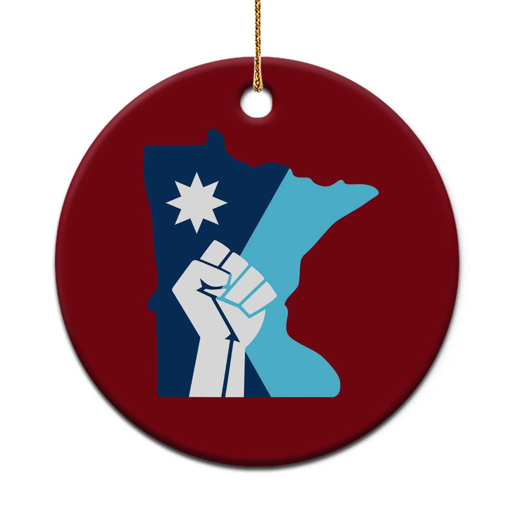 Minnesota Strong Fist Power Graphic Ceramic Ornament Social Justice Solidarity
