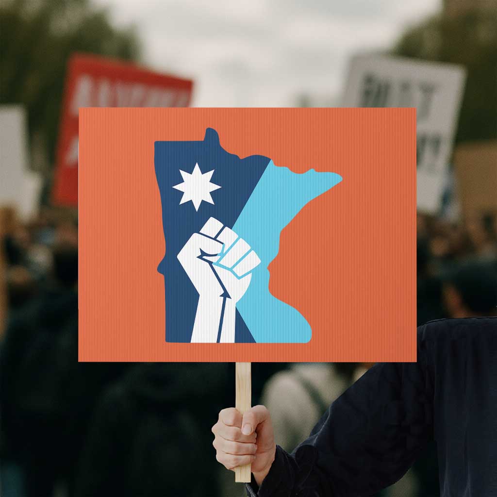 Minnesota Strong Fist Power Graphic Protest Sign Social Justice Solidarity