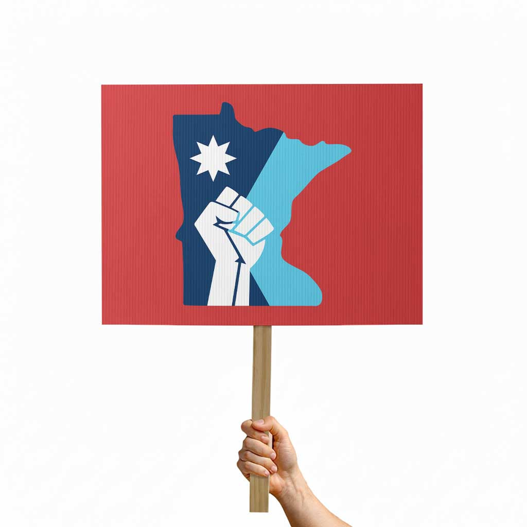 Minnesota Strong Fist Power Graphic Protest Sign Social Justice Solidarity