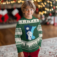 Minnesota Strong Fist Power Graphic Ugly Christmas Sweater Social Justice Solidarity