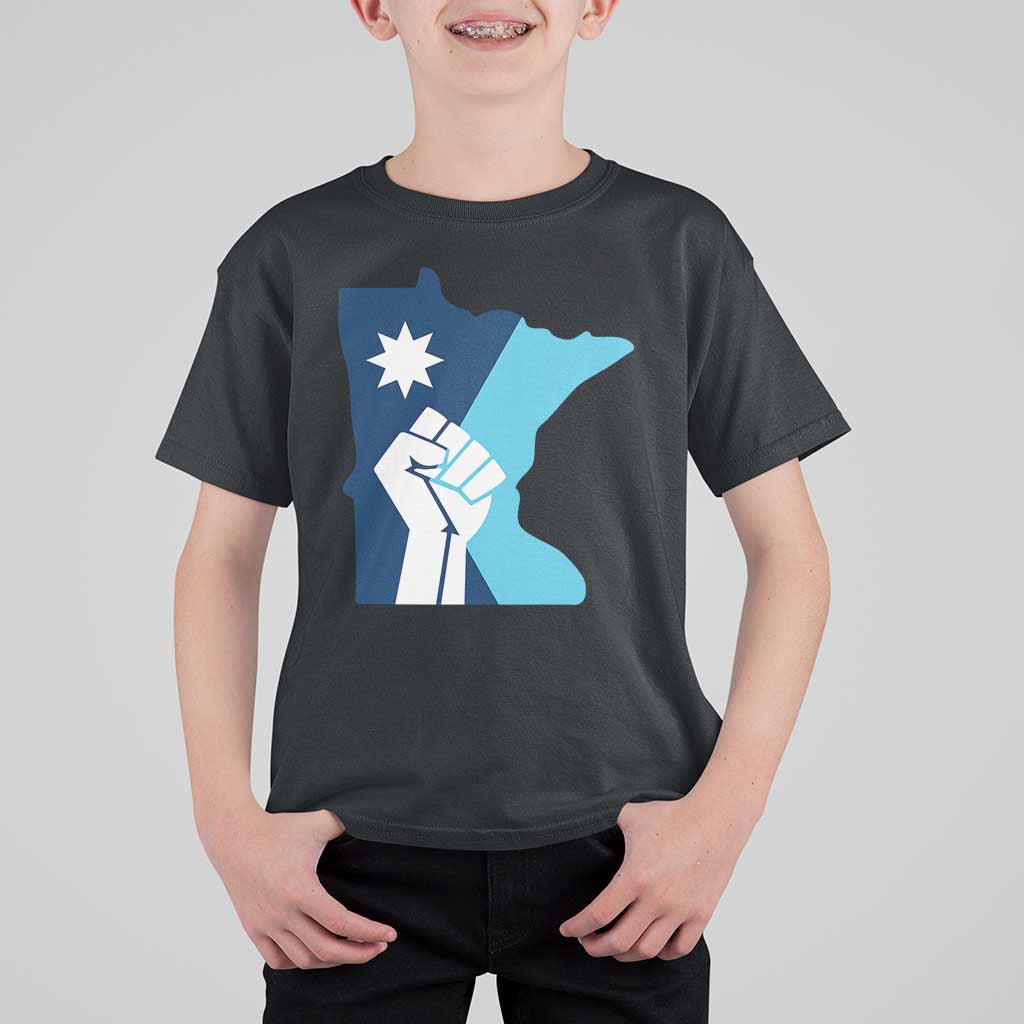 Minnesota Strong Fist Power Graphic T Shirt For Kid Social Justice Solidarity