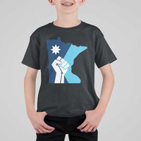 Minnesota Strong Fist Power Graphic T Shirt For Kid Social Justice Solidarity