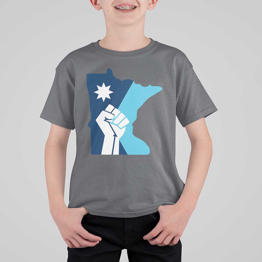 Minnesota Strong Fist Power Graphic T Shirt For Kid Social Justice Solidarity