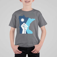 Minnesota Strong Fist Power Graphic T Shirt For Kid Social Justice Solidarity