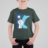Minnesota Strong Fist Power Graphic T Shirt For Kid Social Justice Solidarity