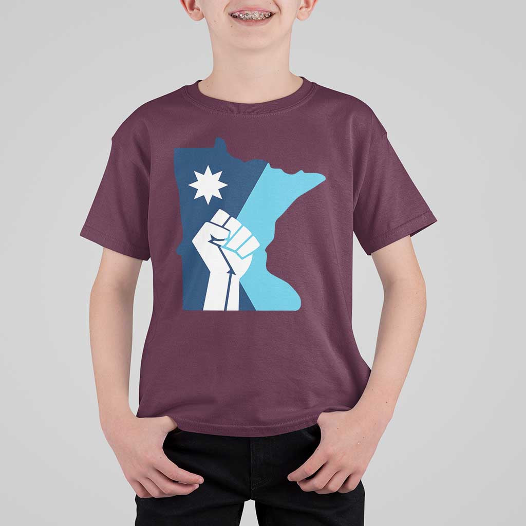Minnesota Strong Fist Power Graphic T Shirt For Kid Social Justice Solidarity