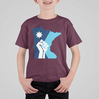 Minnesota Strong Fist Power Graphic T Shirt For Kid Social Justice Solidarity