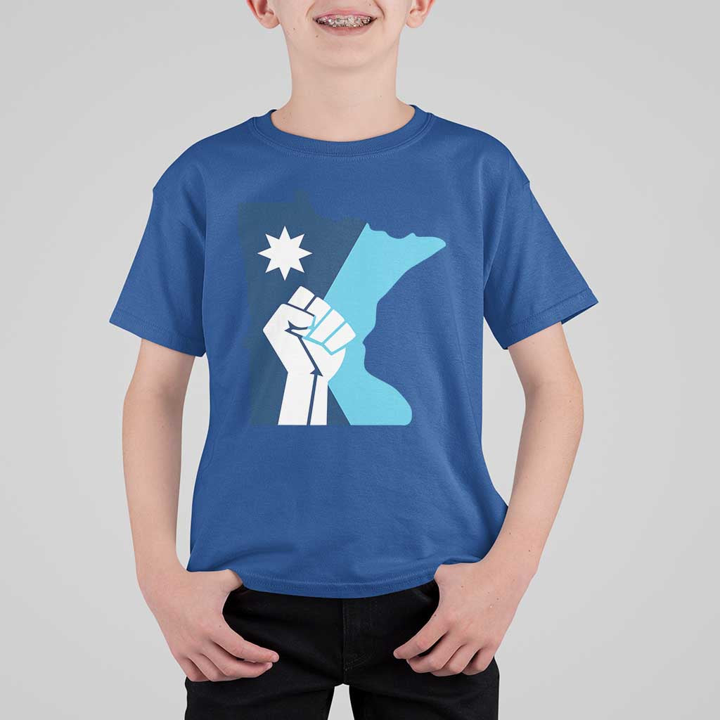 Minnesota Strong Fist Power Graphic T Shirt For Kid Social Justice Solidarity