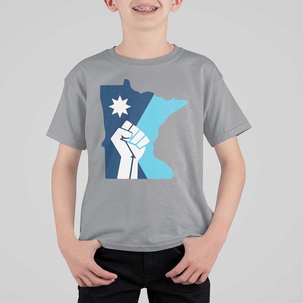 Minnesota Strong Fist Power Graphic T Shirt For Kid Social Justice Solidarity