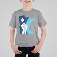 Minnesota Strong Fist Power Graphic T Shirt For Kid Social Justice Solidarity
