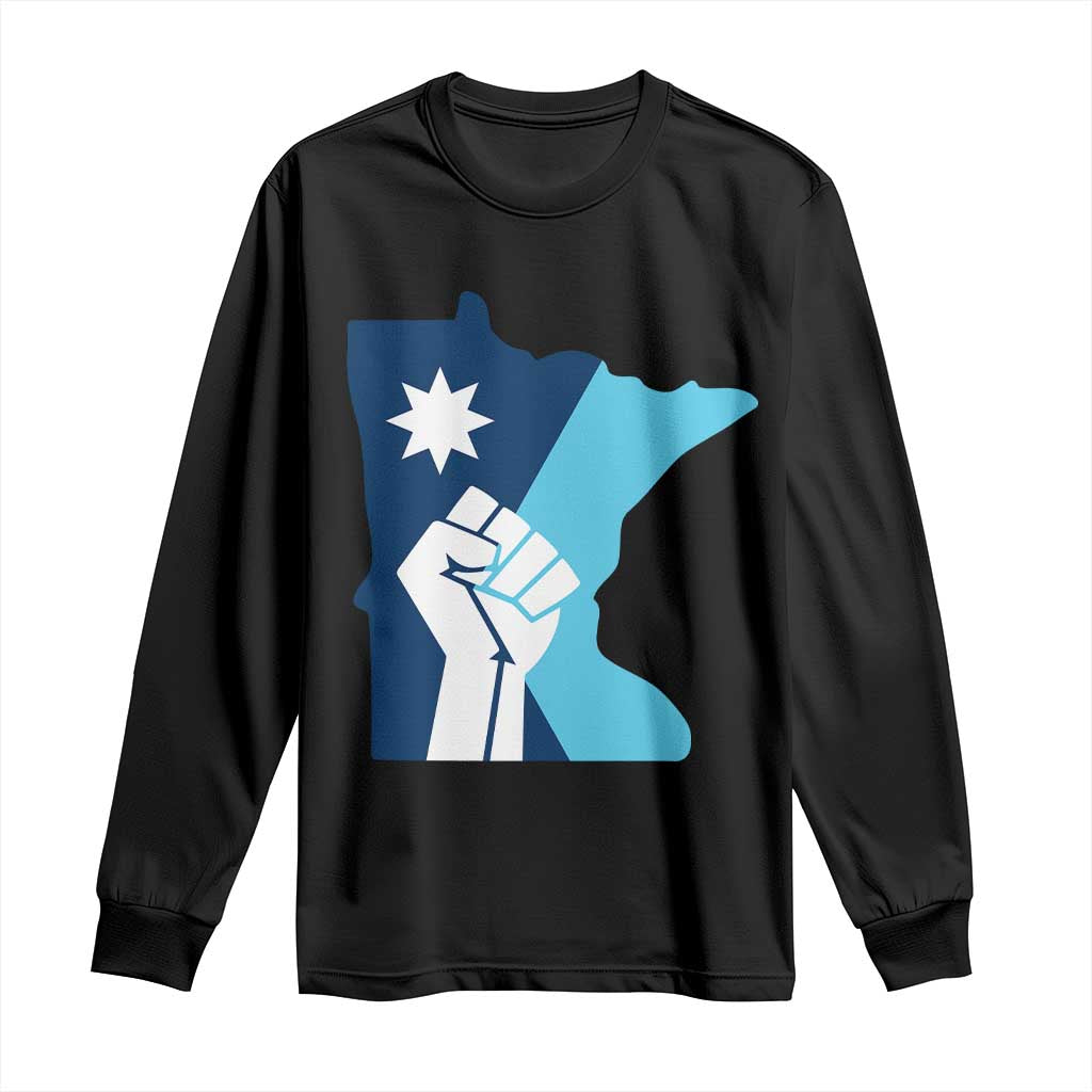 Minnesota Strong Fist Power Graphic Long Sleeve Shirt Social Justice Solidarity