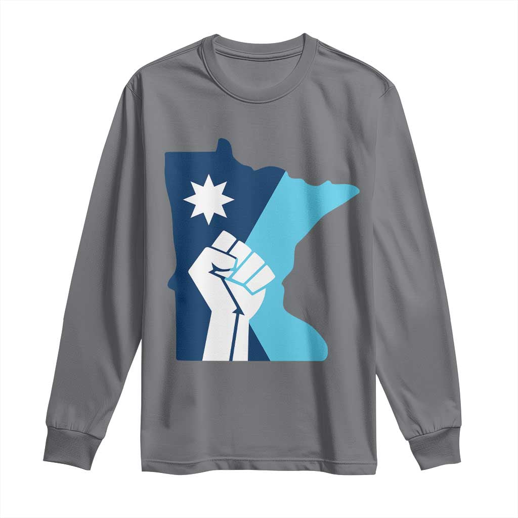 Minnesota Strong Fist Power Graphic Long Sleeve Shirt Social Justice Solidarity