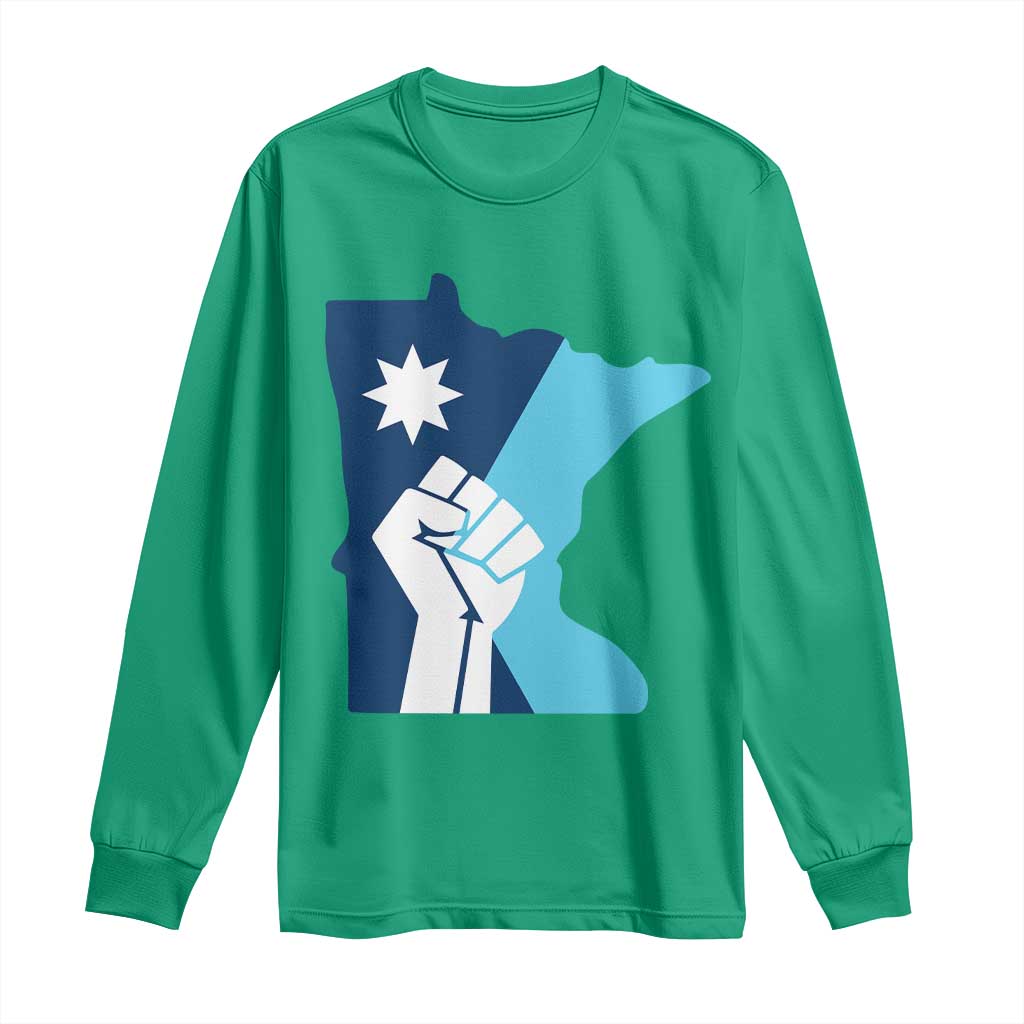 Minnesota Strong Fist Power Graphic Long Sleeve Shirt Social Justice Solidarity