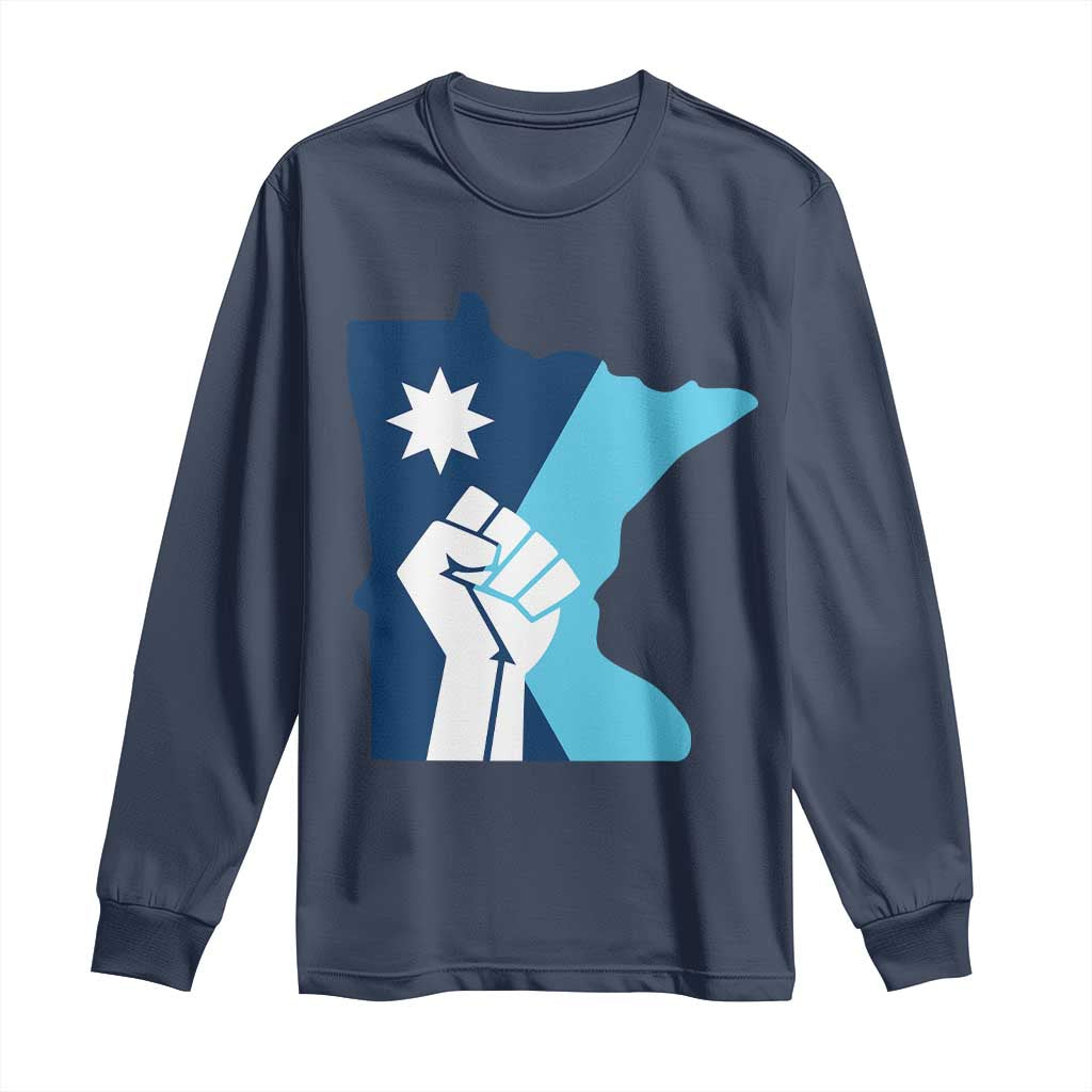 Minnesota Strong Fist Power Graphic Long Sleeve Shirt Social Justice Solidarity
