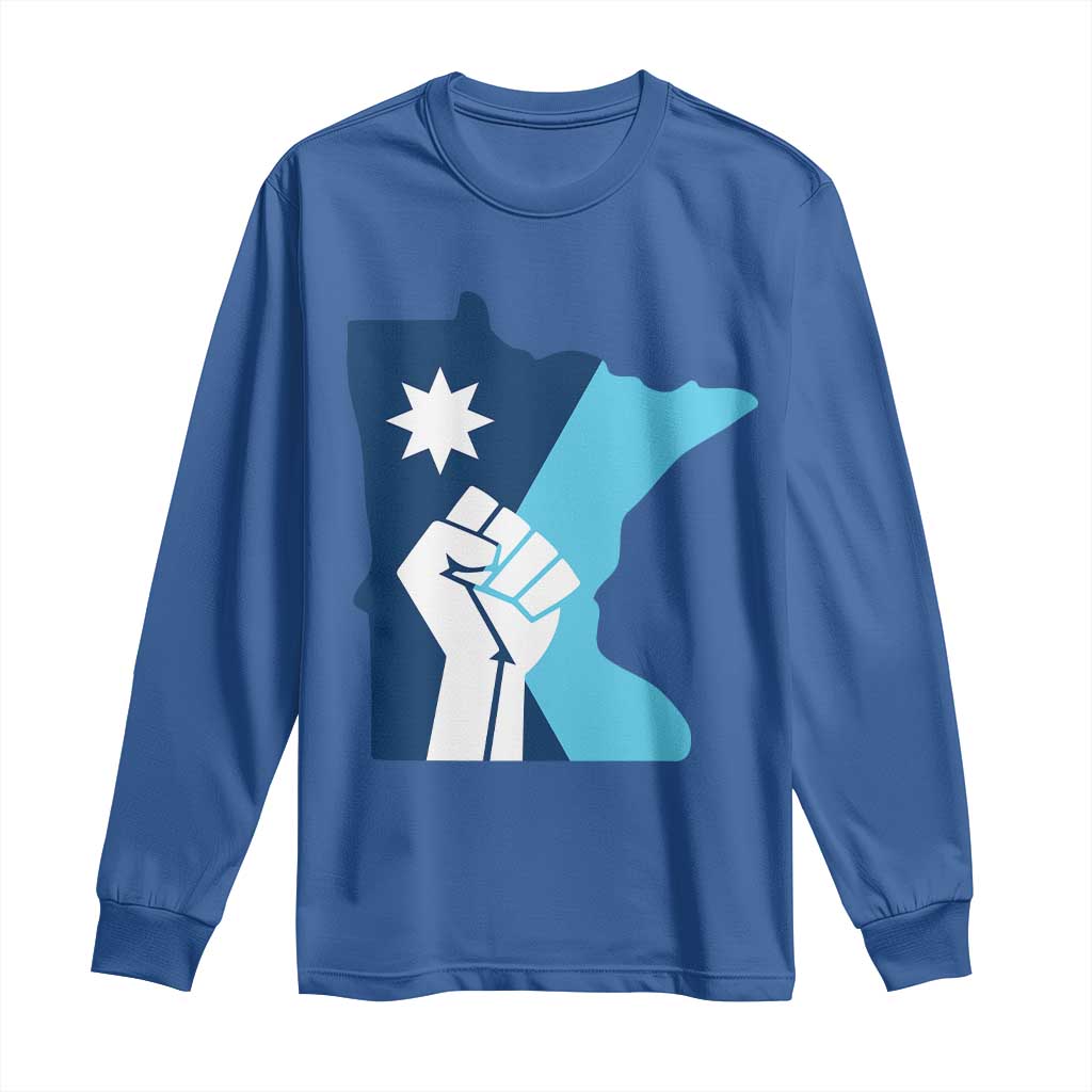Minnesota Strong Fist Power Graphic Long Sleeve Shirt Social Justice Solidarity