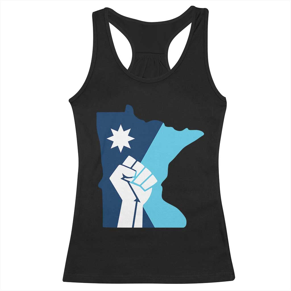 Minnesota Strong Fist Power Graphic Racerback Tank Top Social Justice Solidarity