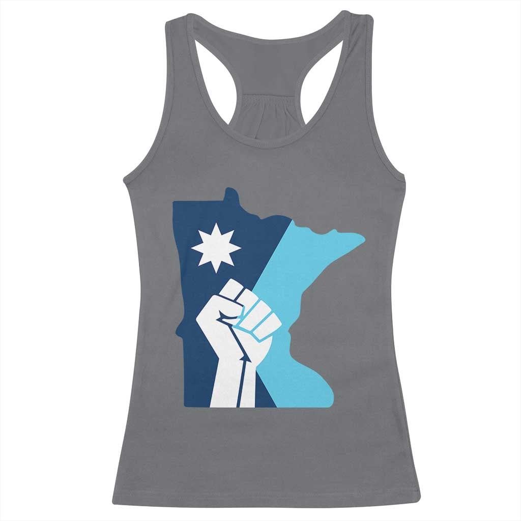 Minnesota Strong Fist Power Graphic Racerback Tank Top Social Justice Solidarity